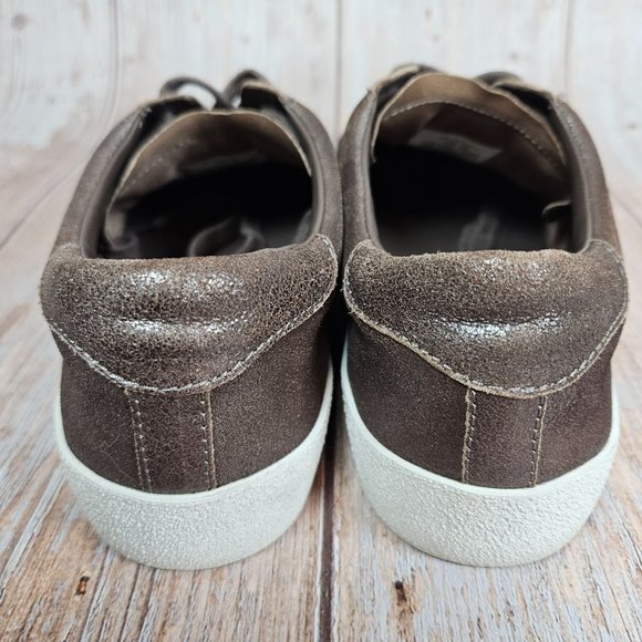 Mercer Edit bronze Catcall leather upper sneakers, size 8 - Picture 3 of 8